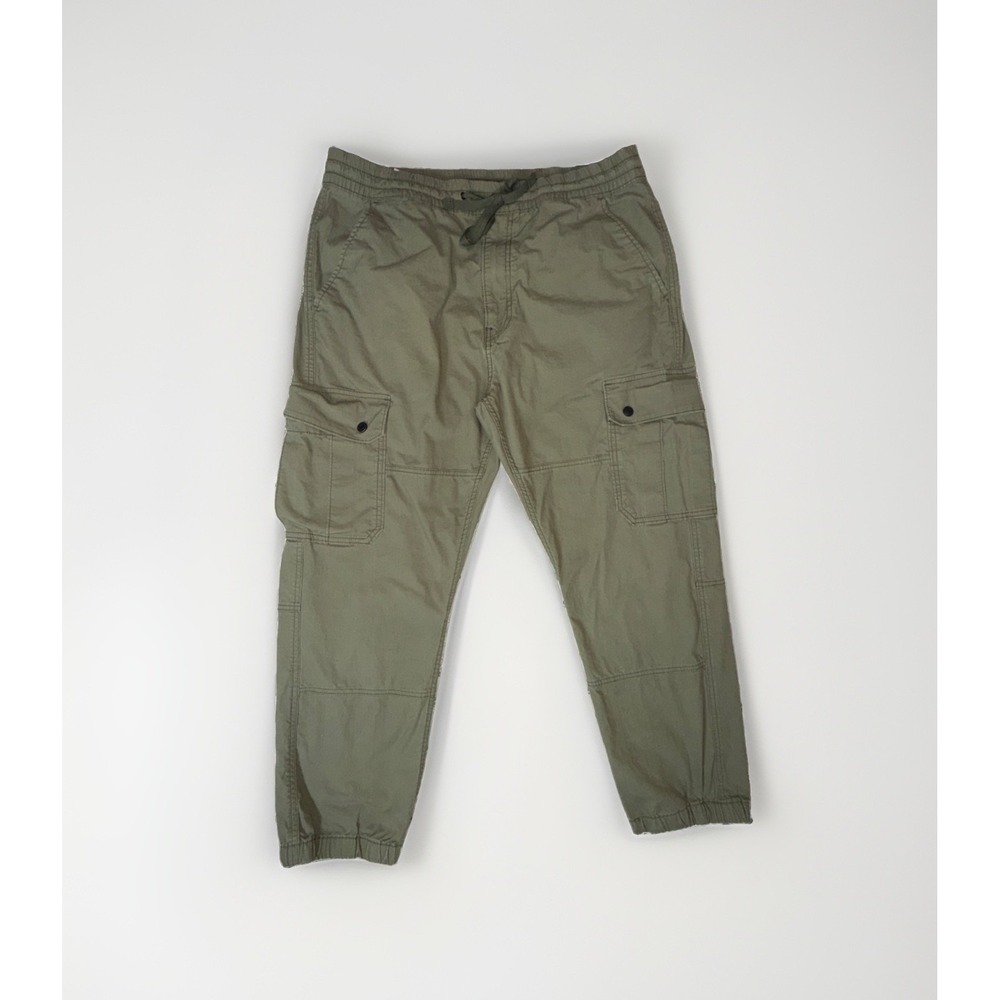 Levis Men's Army Green Cargo Joggers Pants Size Large Drawstring Waist